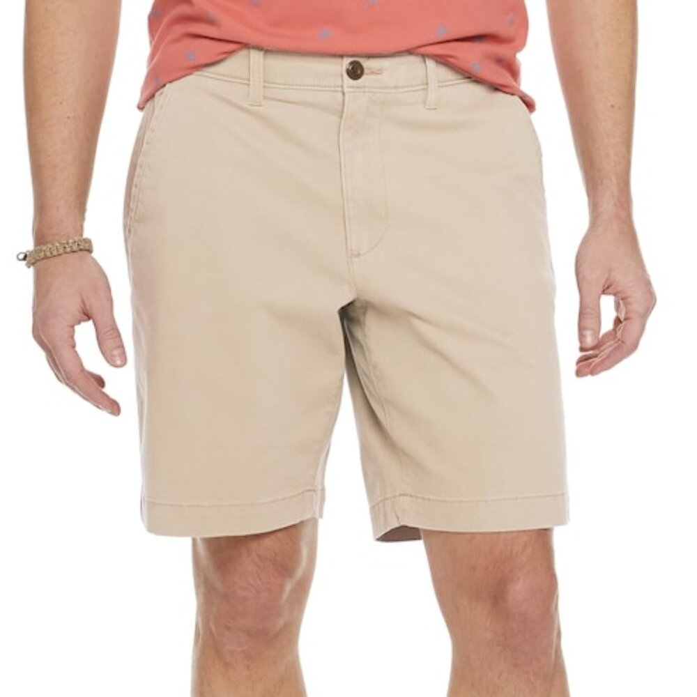 Men's Sonoma Goods For Life 9" Flat Front Chino Shorts - Sand Trap - 42 - NWT